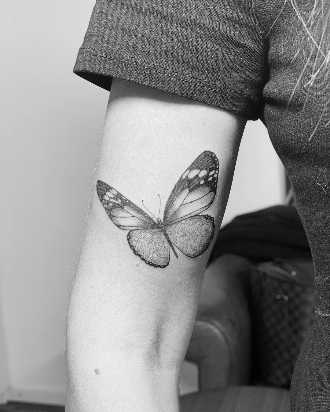 Elegant butterfly tattoo with unique details Tattoo Design