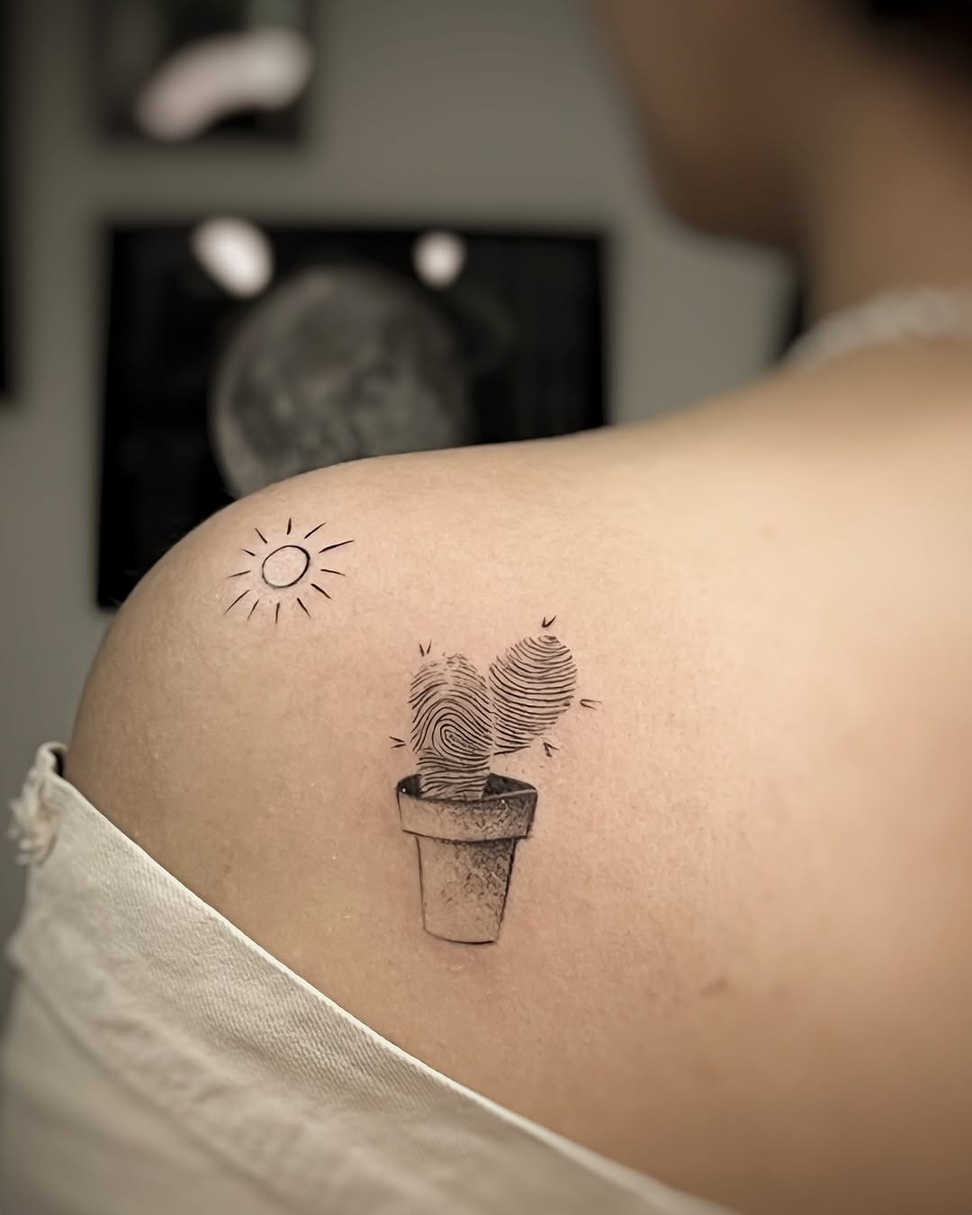 Unique fingerprint tattoo with heart-shaped design Tattoo Design
