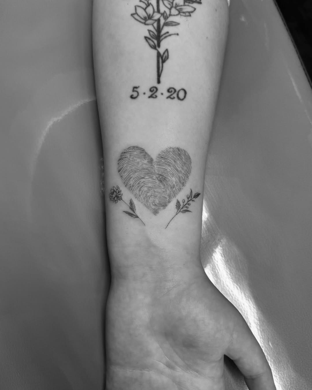 Unique Heart-Shaped Fingerprint Tattoo Design Tattoo Design