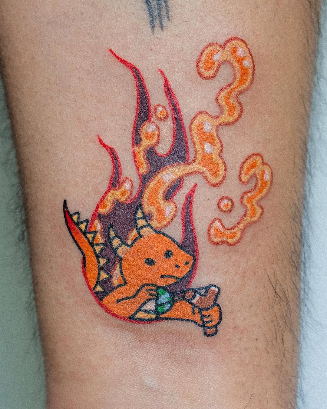 Vivid Fire Dragon Tattoo Bringing Fantasy to Life Tattoo Design