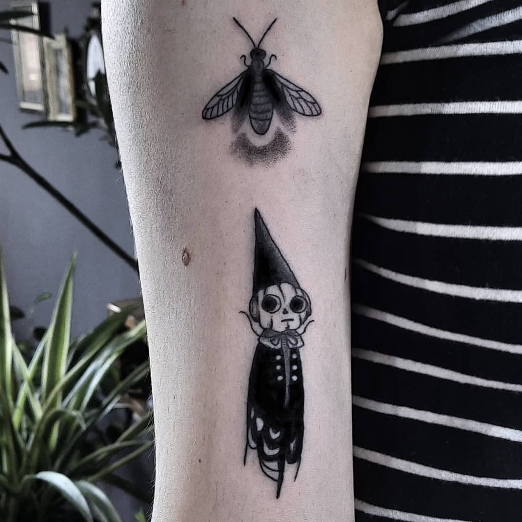 This firefly tattoo combines delicate artistry with deep symbolism.