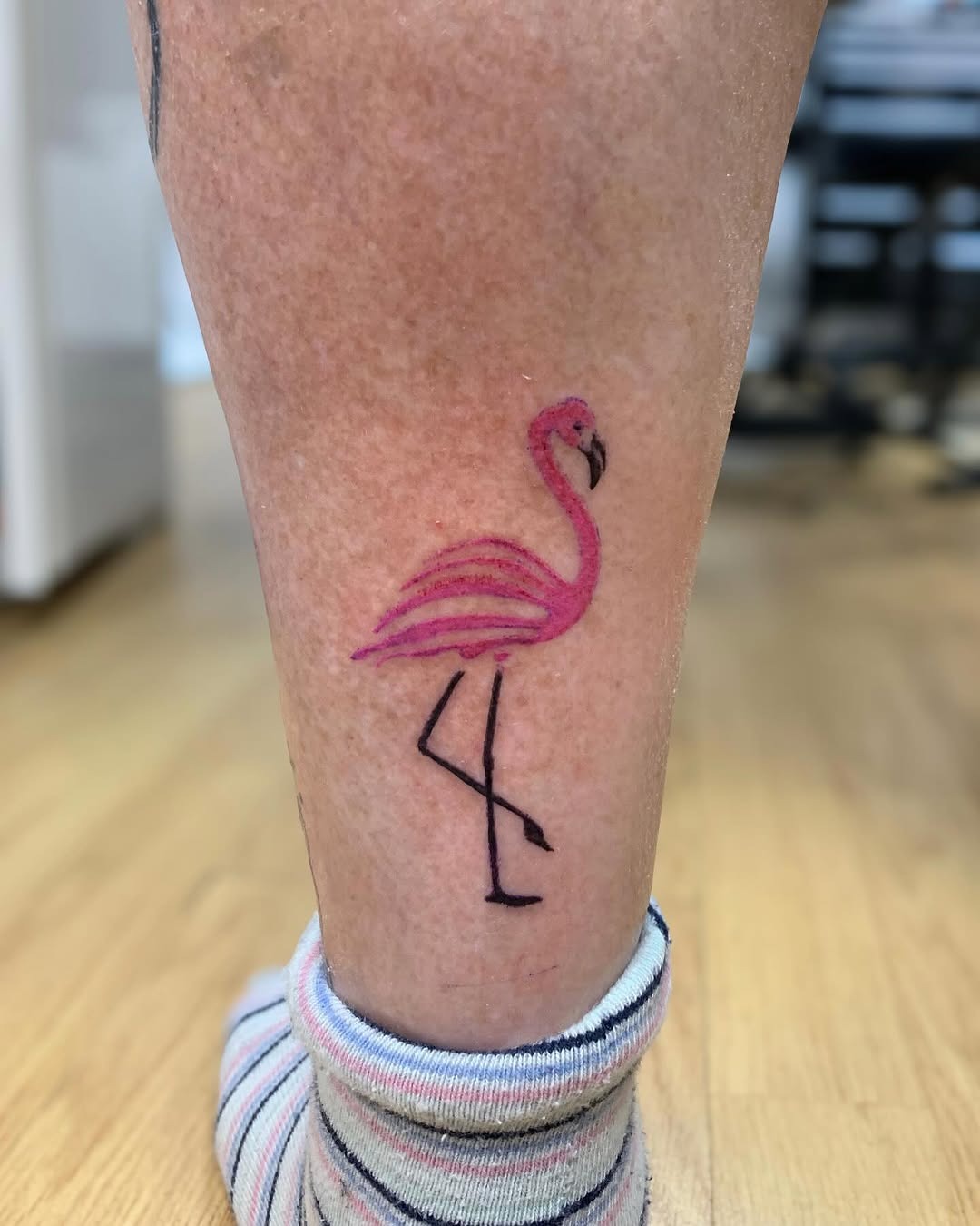 Charming Flamingo Tattoo for a Fun Vibe Tattoo Design