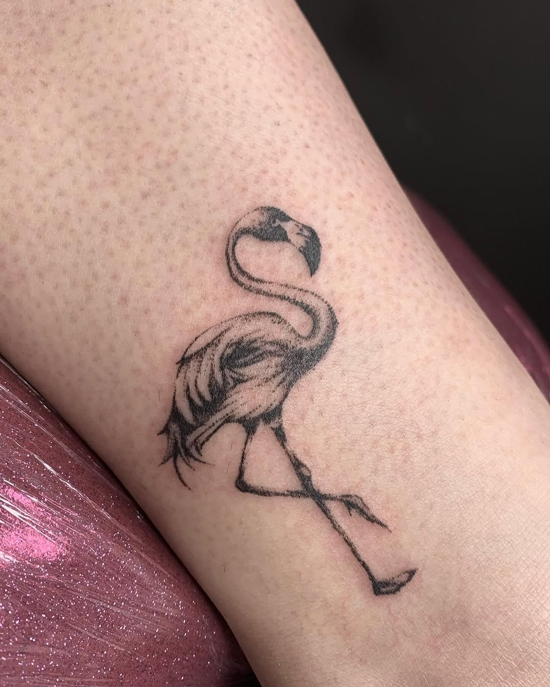 Chic minimalist flamingo tattoo design for ink lovers Tattoo Design