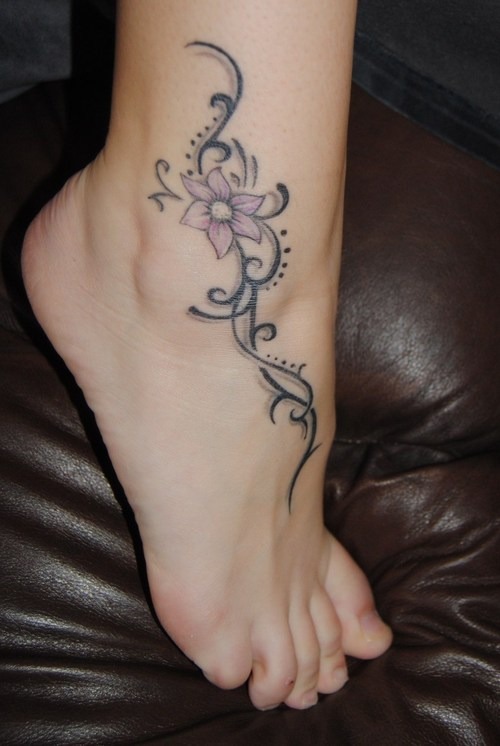 Artistic Floral Cluster Tattoo Design