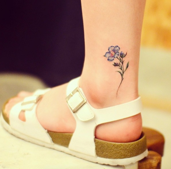 Classic Rose Ankle Tattoo Tattoo Design