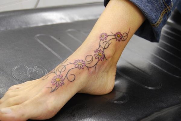Dainty Floral Design Tattoo Design