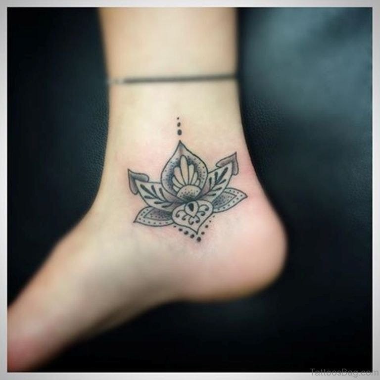 Floral Ankle Wrap Tattoo Design