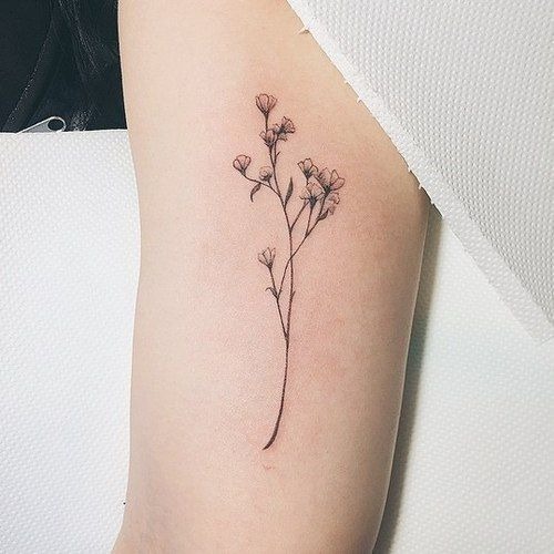 A Simple One For Me Flower Tattoos Tattoo Design