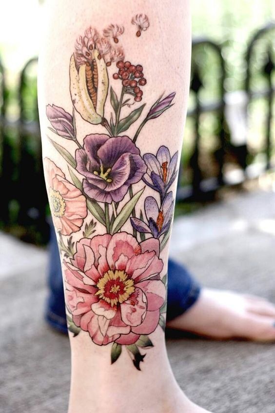 Flower Tattoos: Gather All The Flowers Tattoo Design