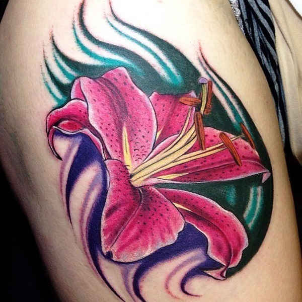 Intense Lily Tattoo Design