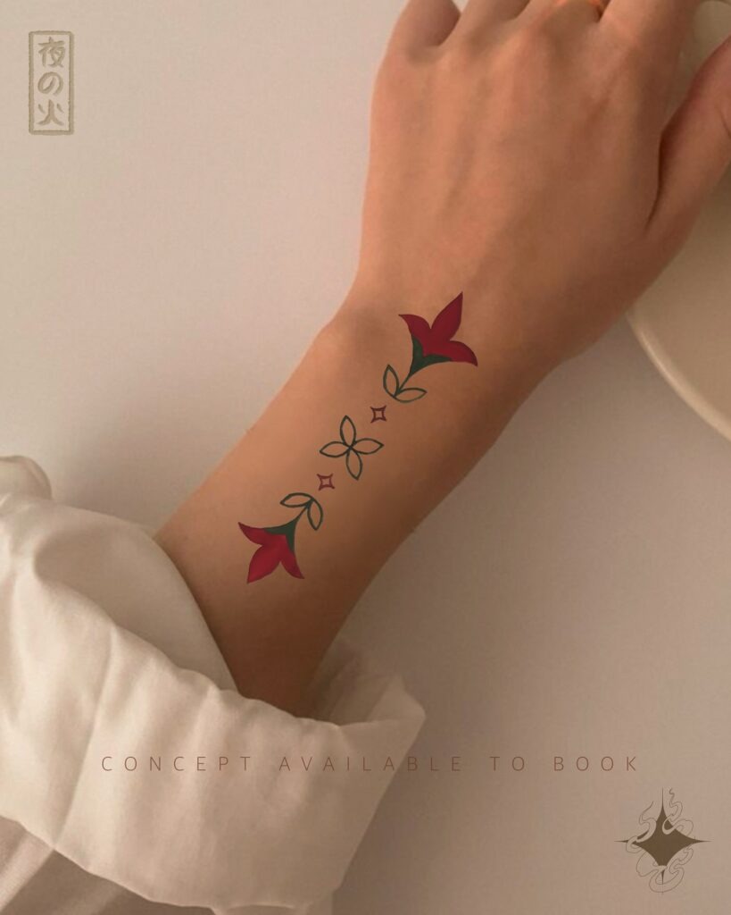 Blackout Morning Glory Wrist Tattoos Tattoo Design