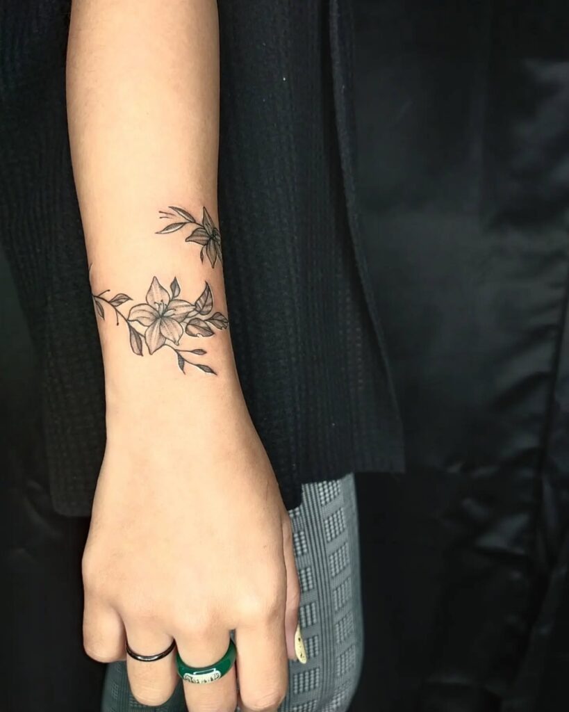 Botanical Wrist Garden Tattoo Tattoo Design