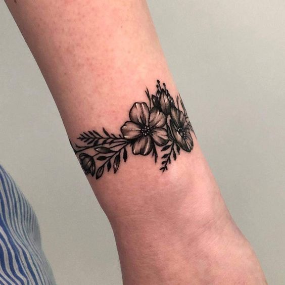 Delicate Wildflower Bouquet Tattoo Tattoo Design