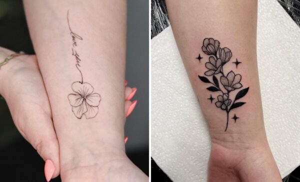 58+ Flower Wrist Tattoo Ideas & Inspiration