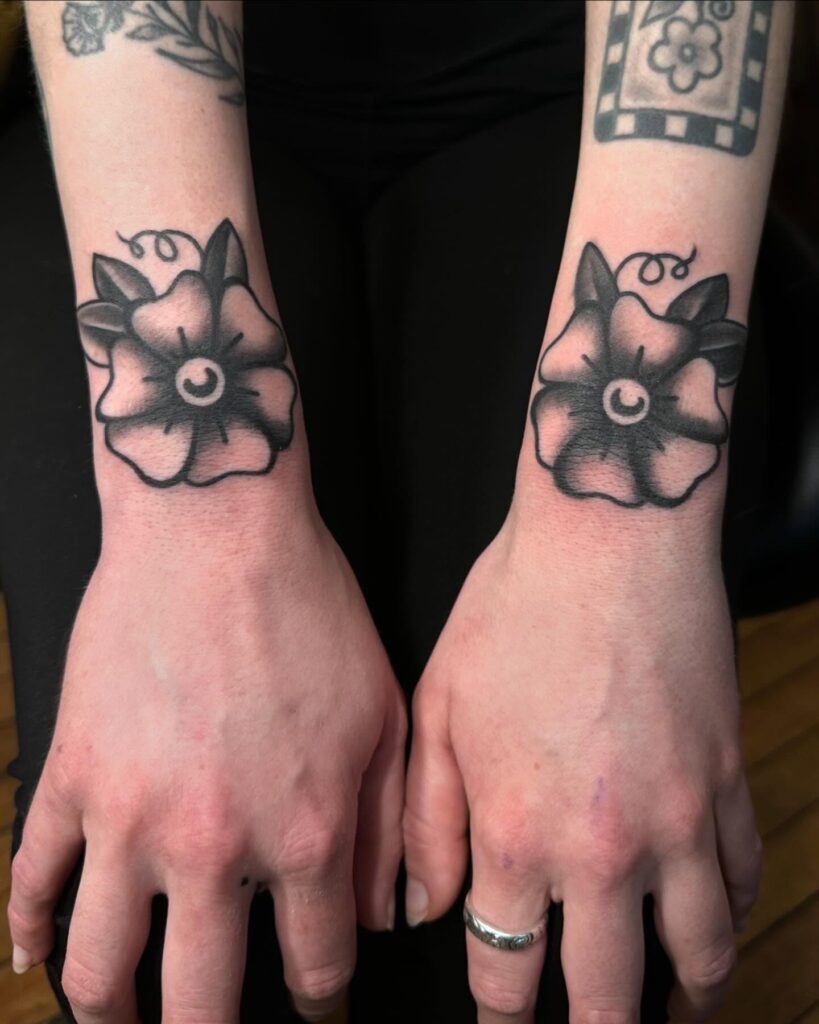 Lotus Flame Wrist Tattoo Tattoo Design