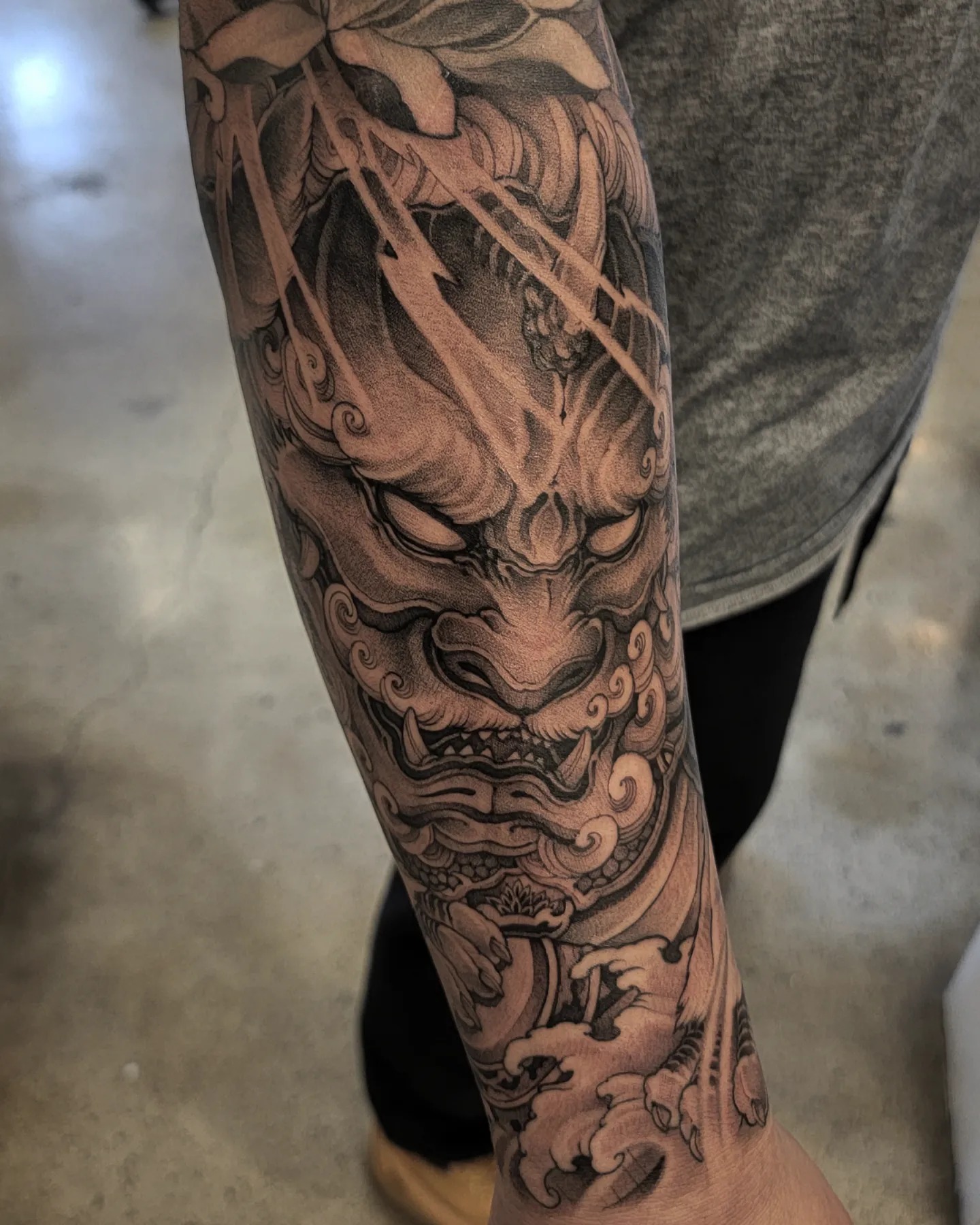 Fierce Foo Dog Mask Tattoo Tattoo Design