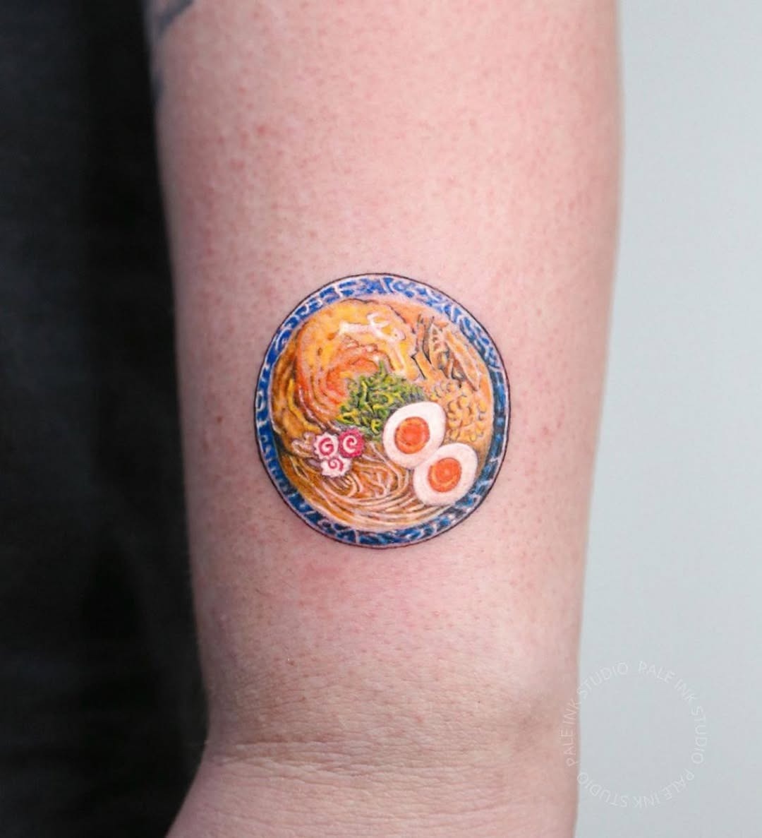 Delicious ramen bowl tattoo on forearm Tattoo Design