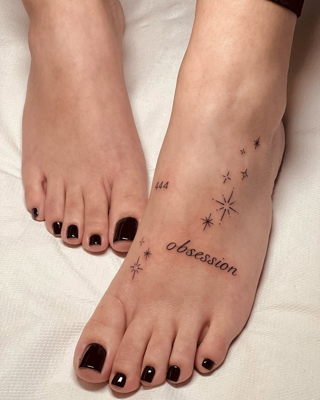 Unique Starry Foot Tattoos with Personal Touches Tattoo Design