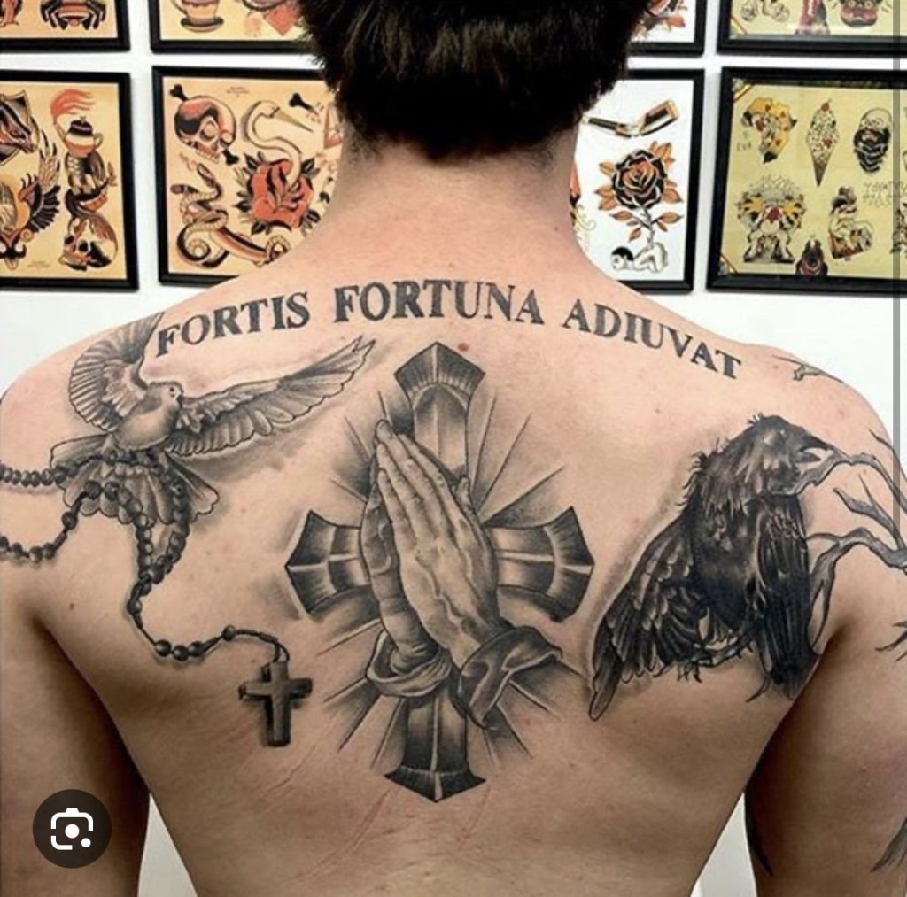 Backpiece with Ornamental Detail Tattoo Design