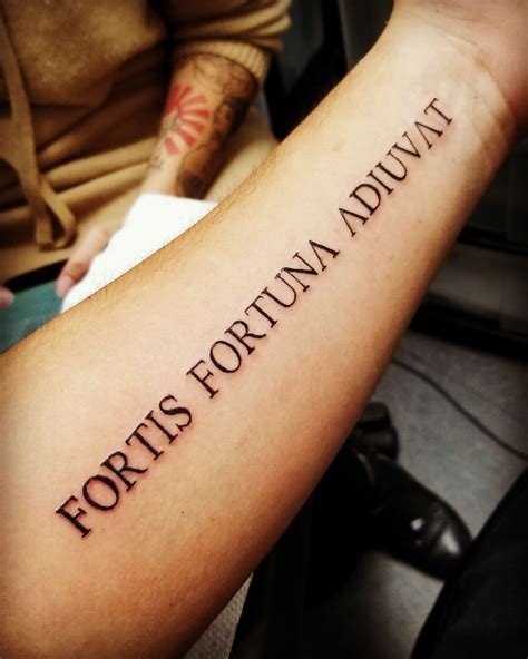 Bold Forearm Script Tattoo Design
