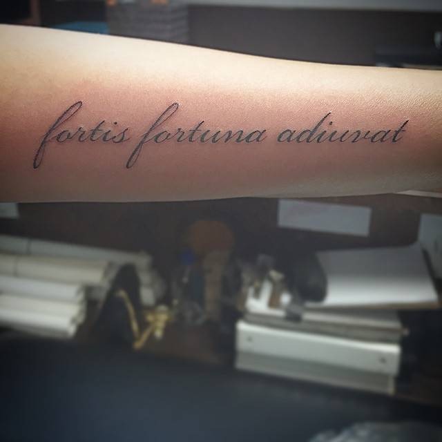 Cursive Forearm Script Tattoo Design