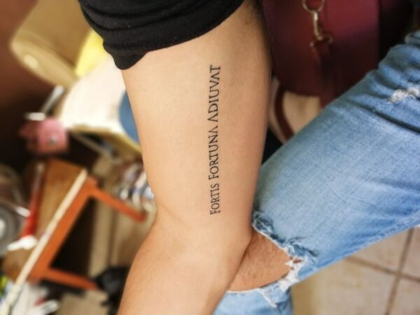 Elegant Arm Laurel Wreath Tattoo Design