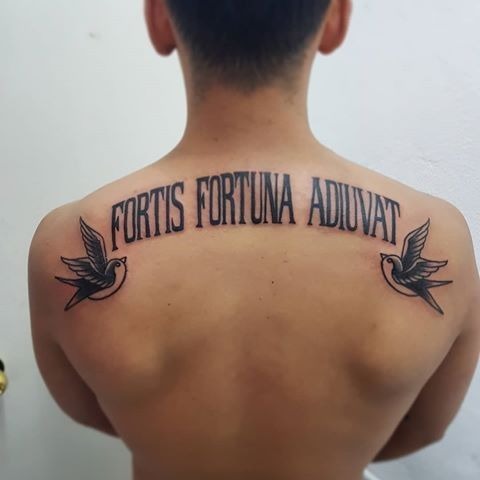 Winged Chest Art Tattoo Design