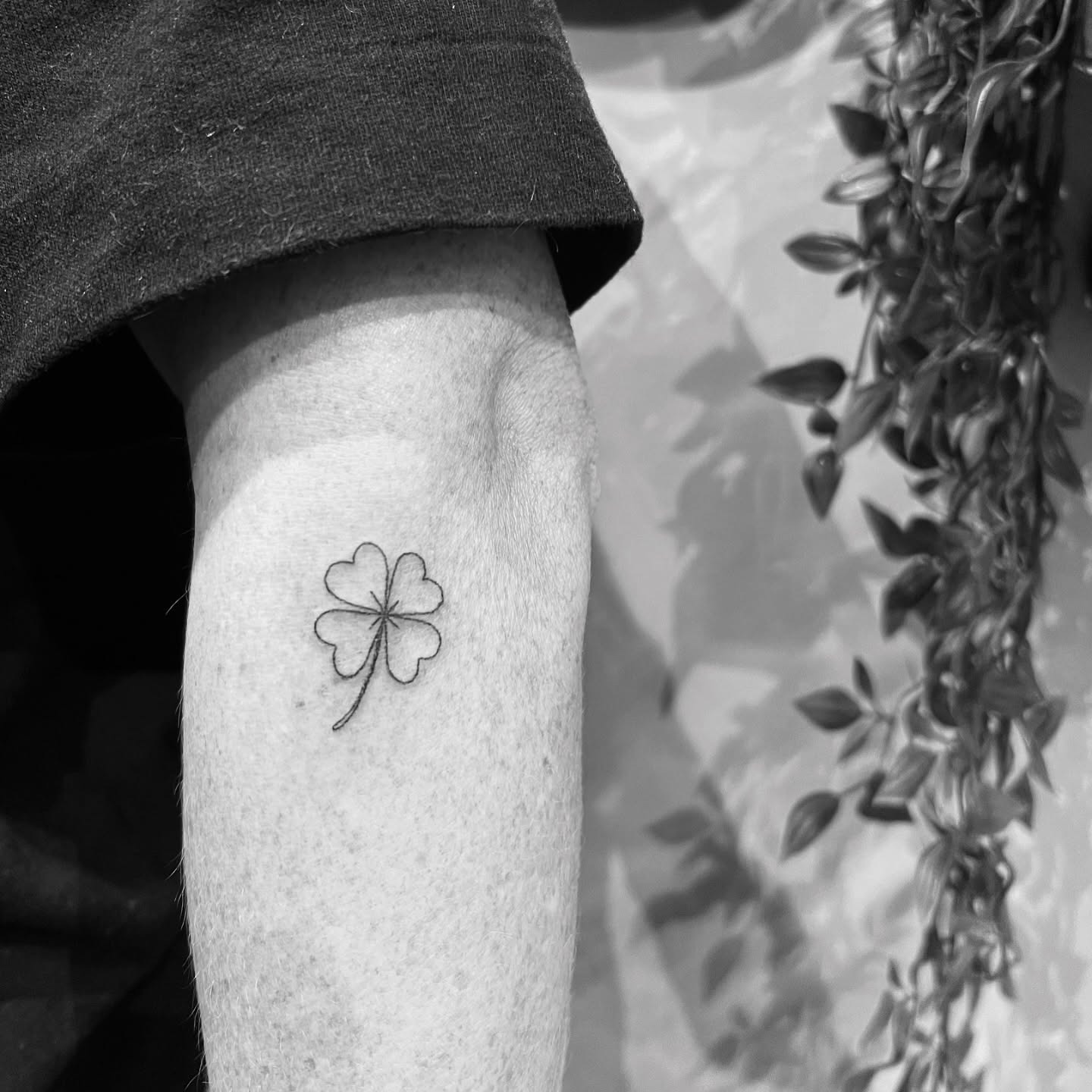 Delicate four leaf clover tattoo on arm Tattoo Design
