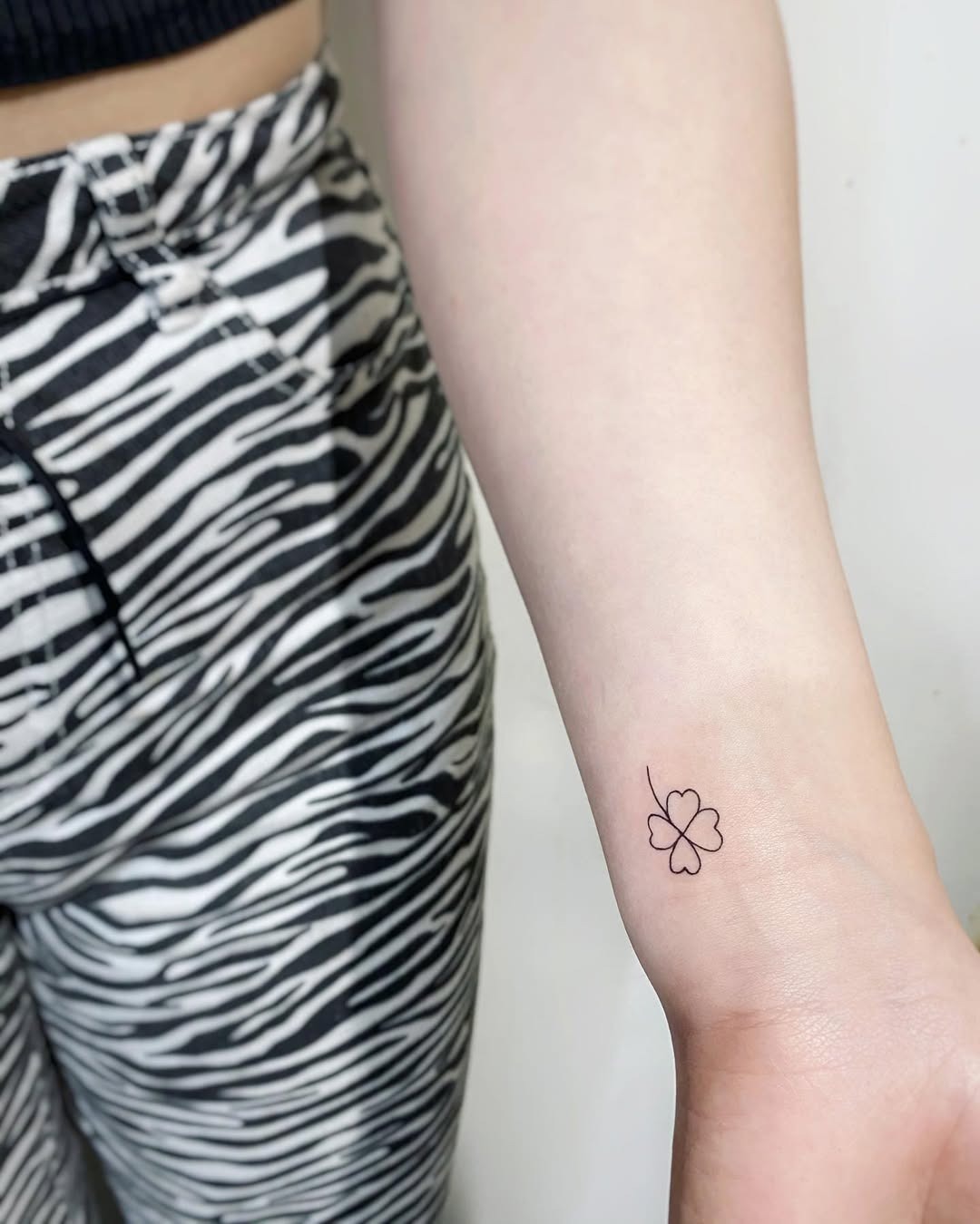 Minimalist Four Leaf Clover Tattoo Inspiration Tattoo Design