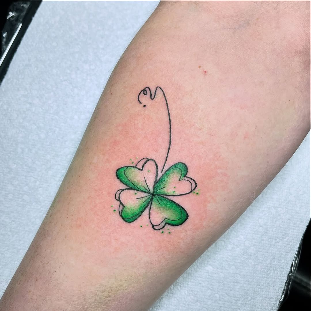 Stunning Four Leaf Clover Tattoo Design Tattoo Design