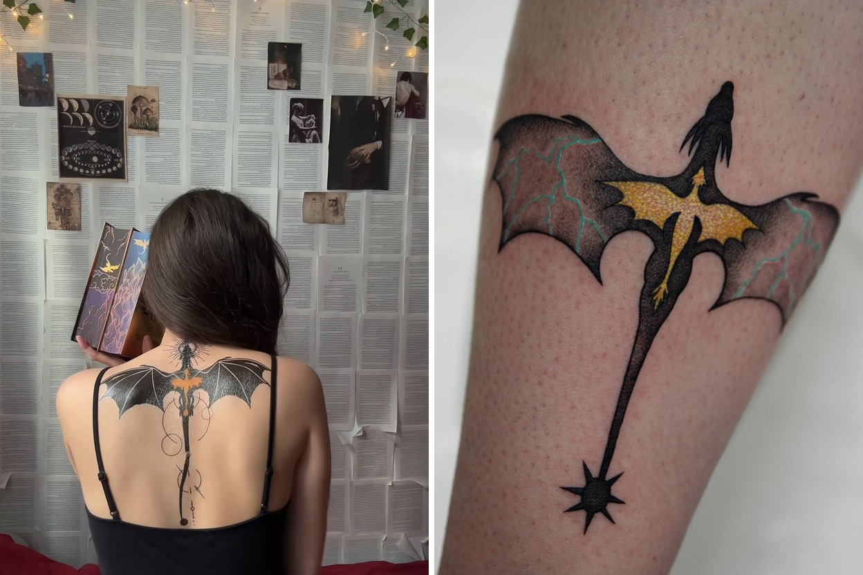 19+ Fourth Wing Tattoo Ideas For Dragon Lovers Who Want Powerful Fantasy Ink Featured Lookbook Collage