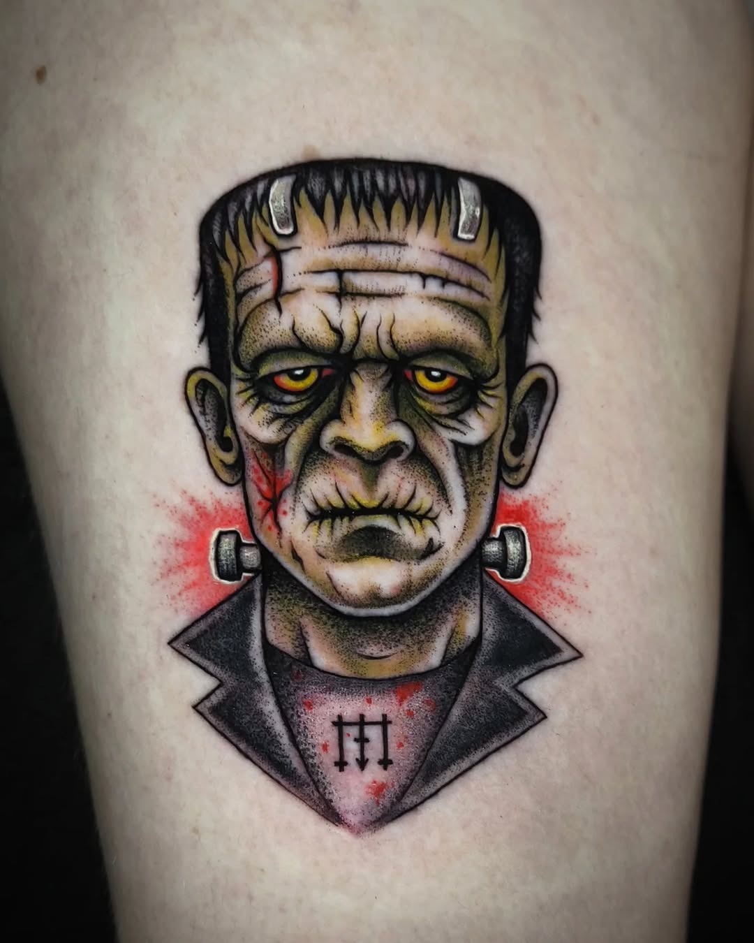 Bold and menacing Frankenstein tattoo design Tattoo Design
