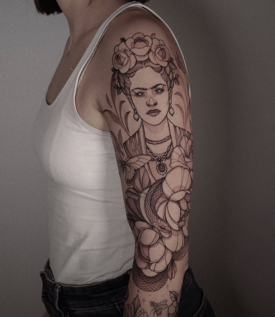 Minimalistic Frida Kahlo Tattoo Design Inspiration Tattoo Design