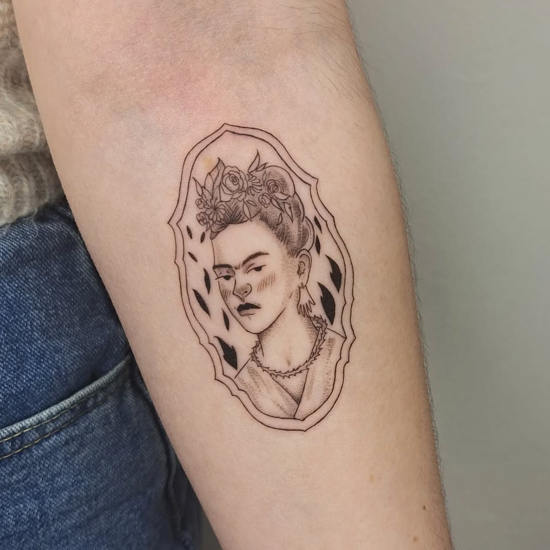 Stunning Frida Kahlo Portrait Tattoo Design Tattoo Design