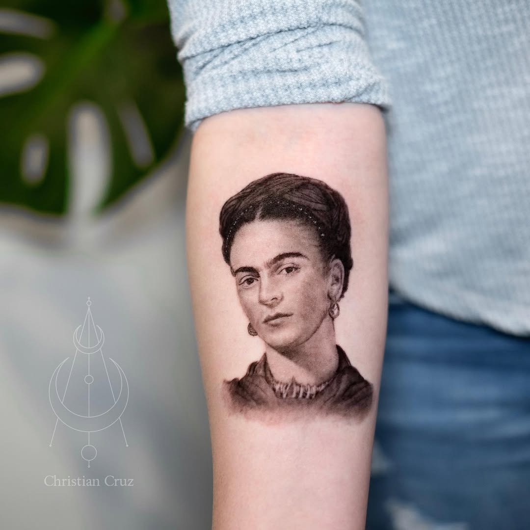 Stunning Frida Kahlo portrait tattoo design Tattoo Design