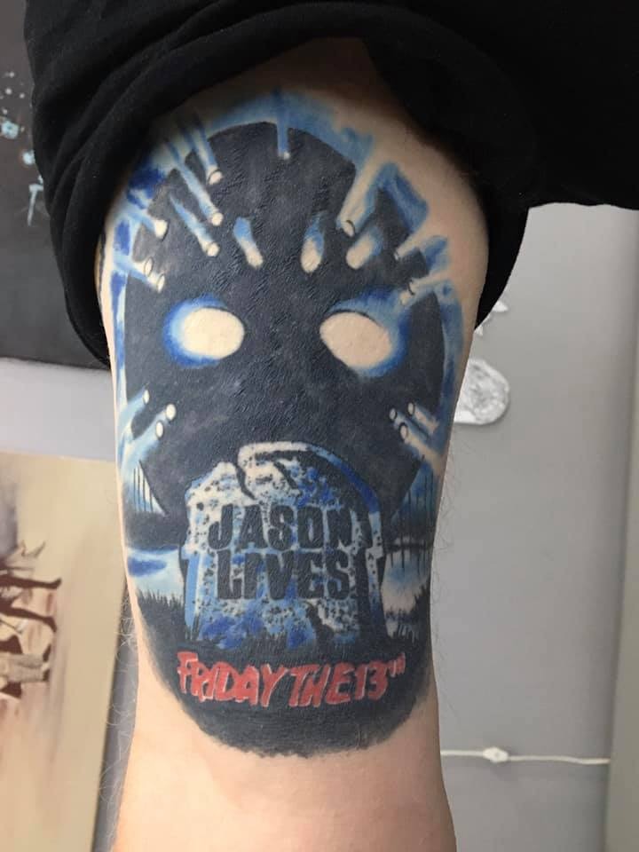 Jason Voorhees with Axe Tattoo Tattoo Design