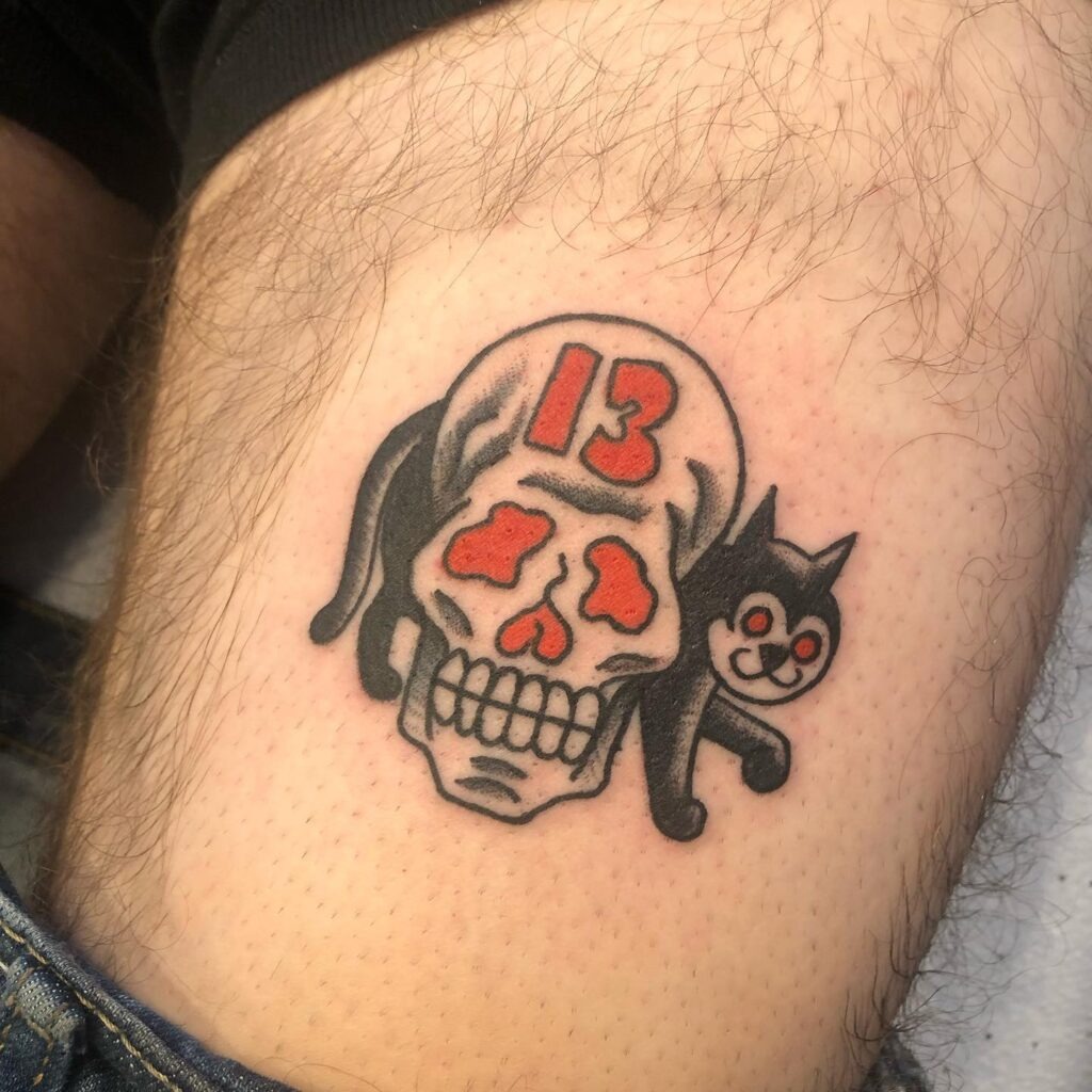 Skull with Spikes Tattoo Tattoo Design