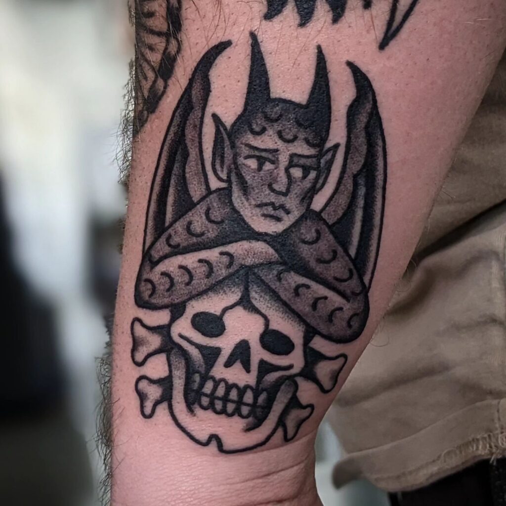 Stairway to the Crescent Moon Tattoo Design