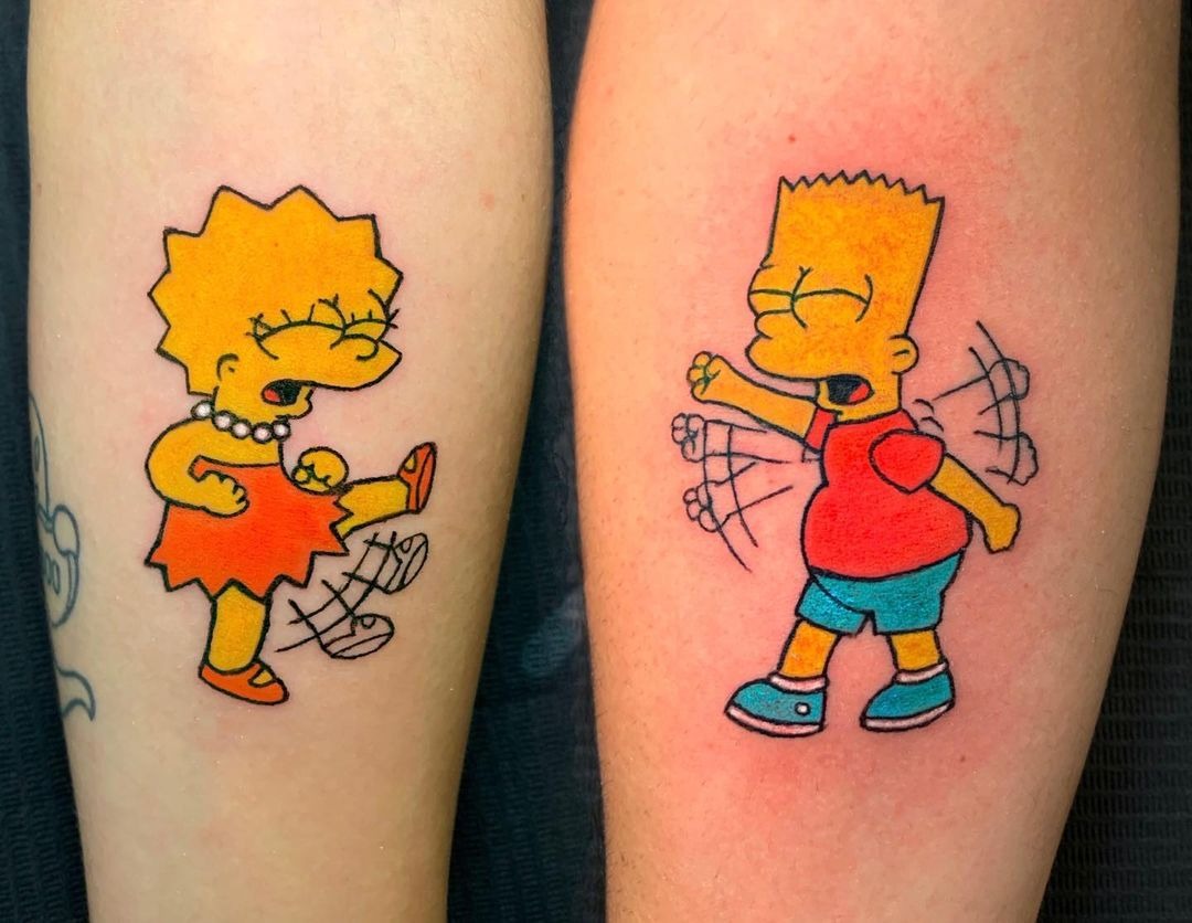 Cute Tattoos: Adorable Backwards Pandas Holding Bamboo Friend Tattoo Ideas Tattoo Design