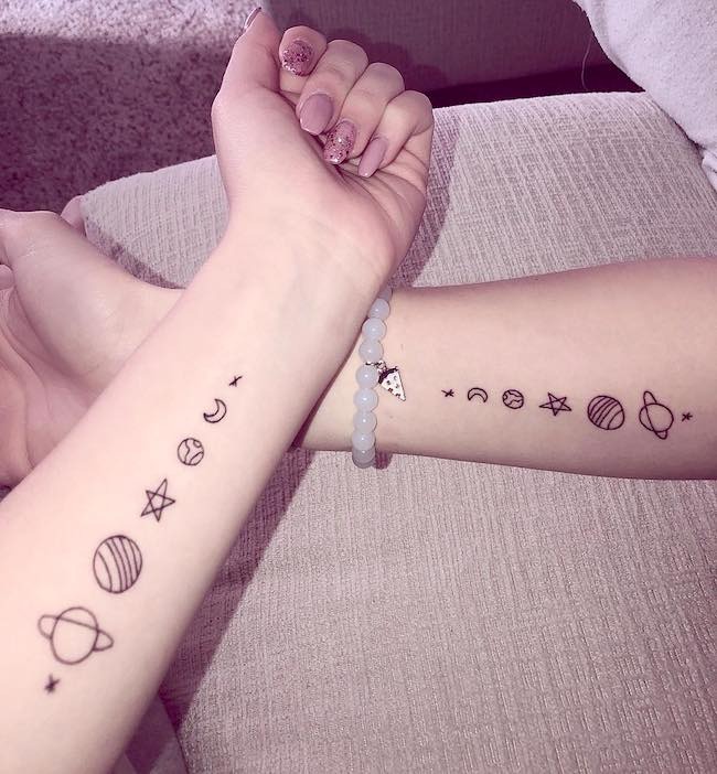 Identical Realistic Red Roses Friendship Tattoos Tattoo Design