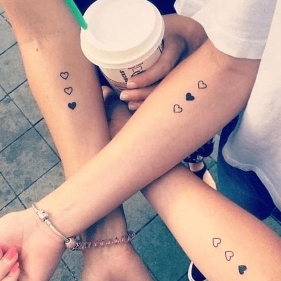 Lucky Four-Leaf Clover and Heart Friendship Tattoos Tattoo Design