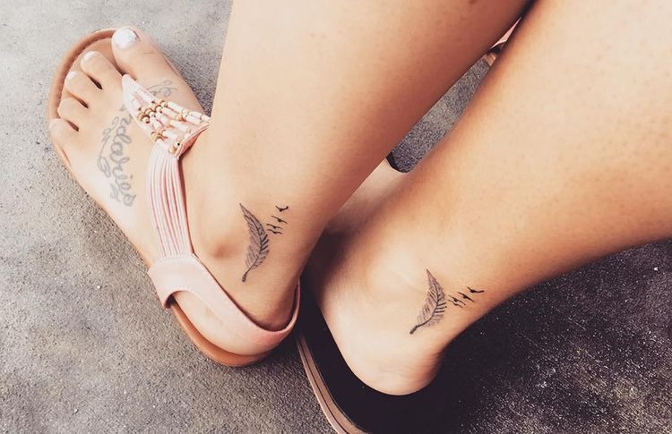 Matching Wishbone Silhouettes Wrist Tattoos Tattoo Design