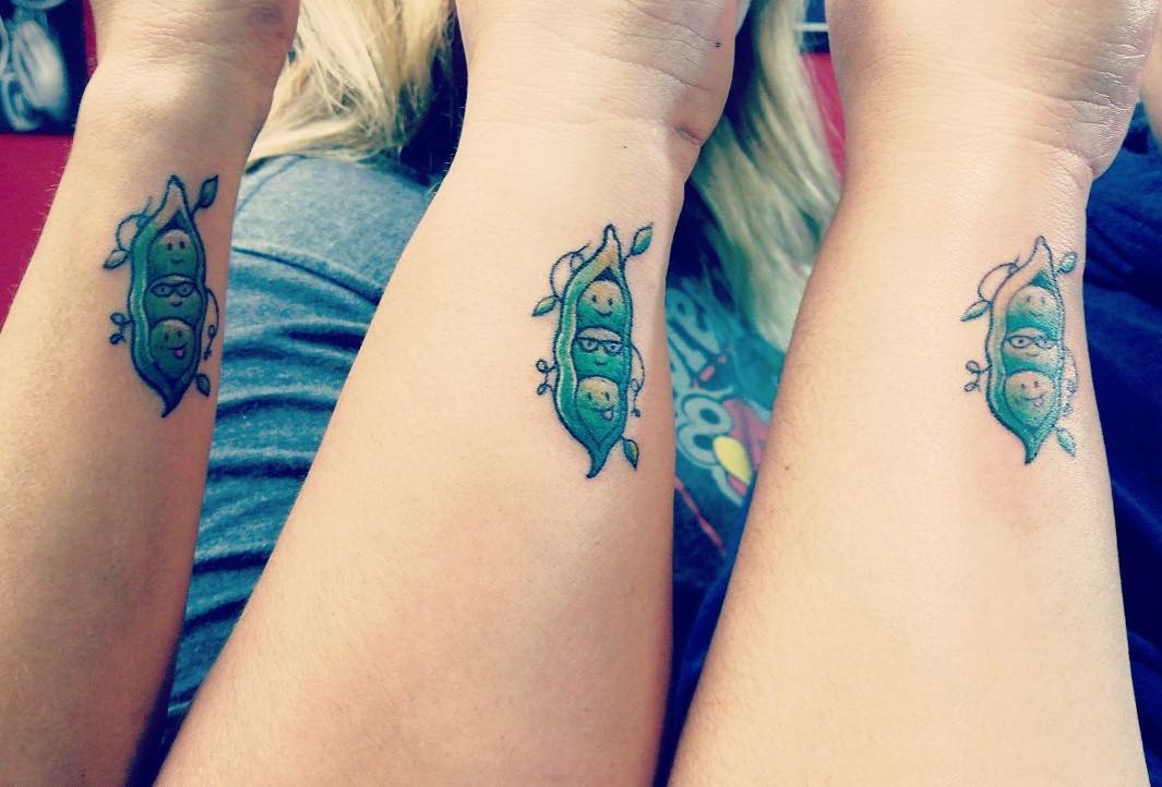 Sassy Peach and Plum Hip Tattoos Tattoo Design