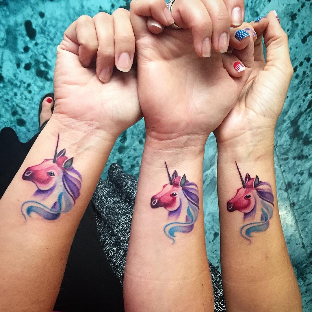 "Sisters" Birds of a Feather Matching Tattoos Tattoo Design