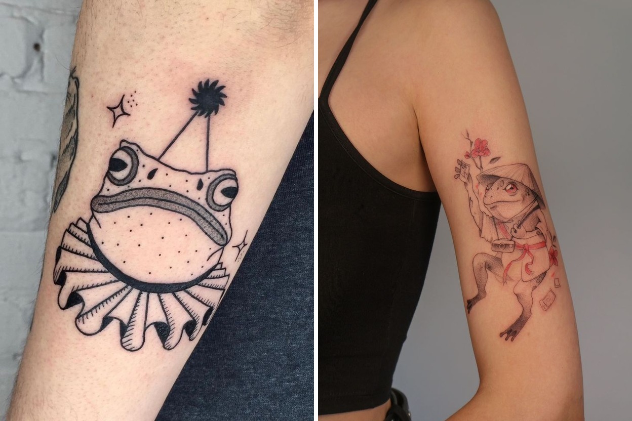 25 Frog Tattoo Ideas That Are Cute Creative Whimsical And Unexpectedly Stylish Featured Lookbook Collage