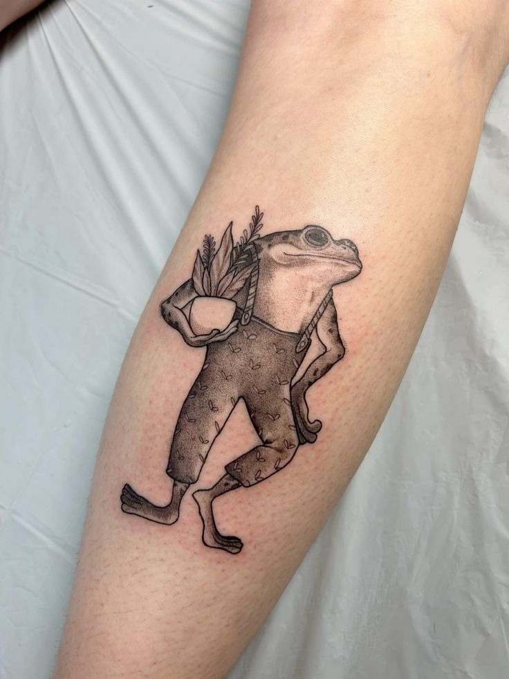 Gardener Frog Tattoo Tattoo Design