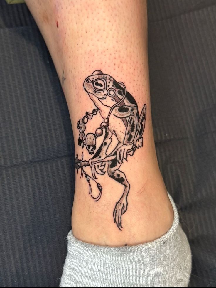 Mystical Frog With Charms Tattoo Tattoo Design