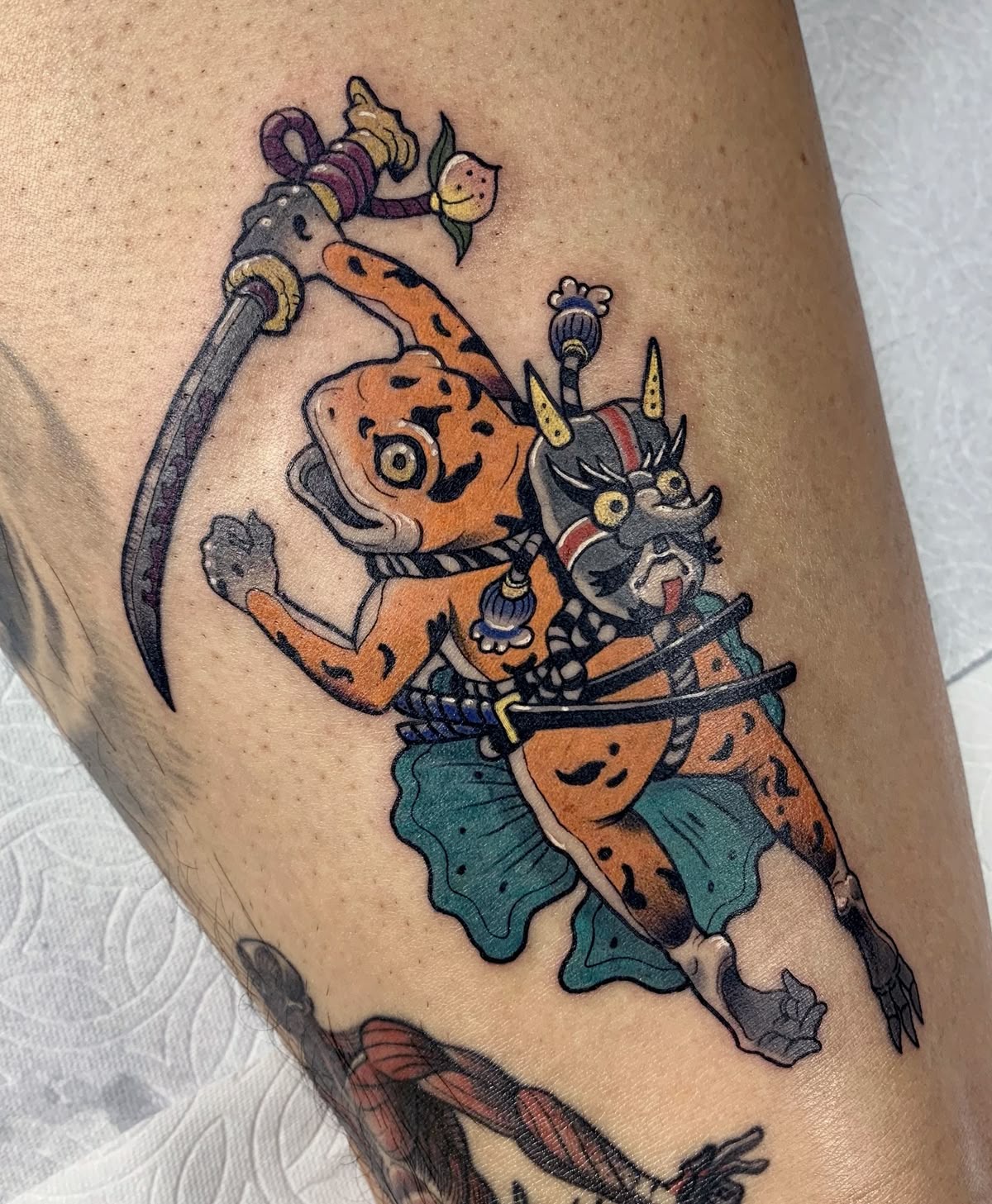Samurai Frog Tattoo Tattoo Design