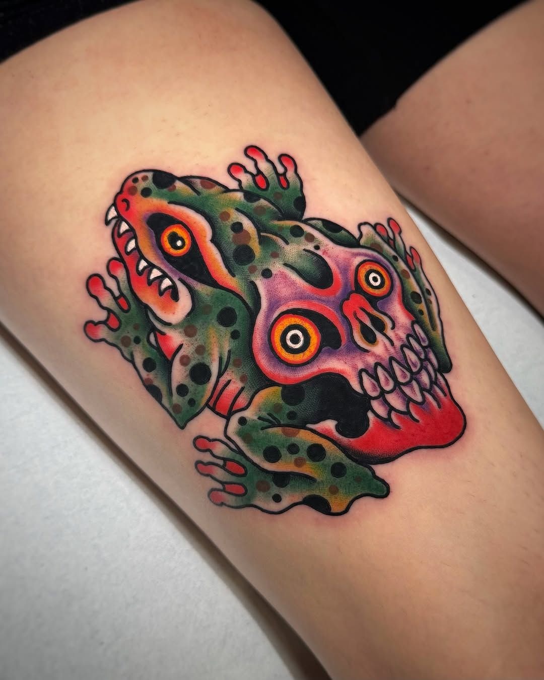 Skull Frog Tattoo Tattoo Design