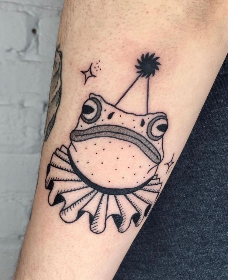 Sparkly Ruffle Frog Tattoo Tattoo Design